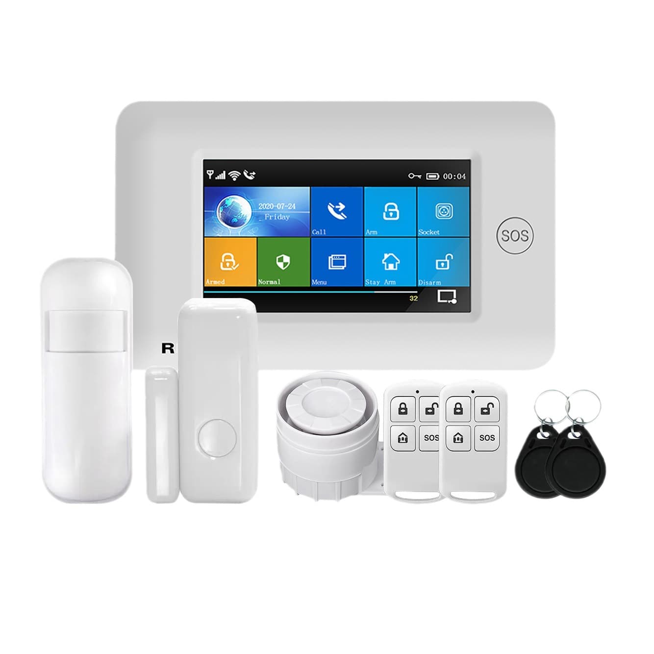 Tuya 4G Alarm Smart Home Anti-Theft Shop Rolling Shutter Door WiFi Remote Mobile Phone Notification Burglar Alarm