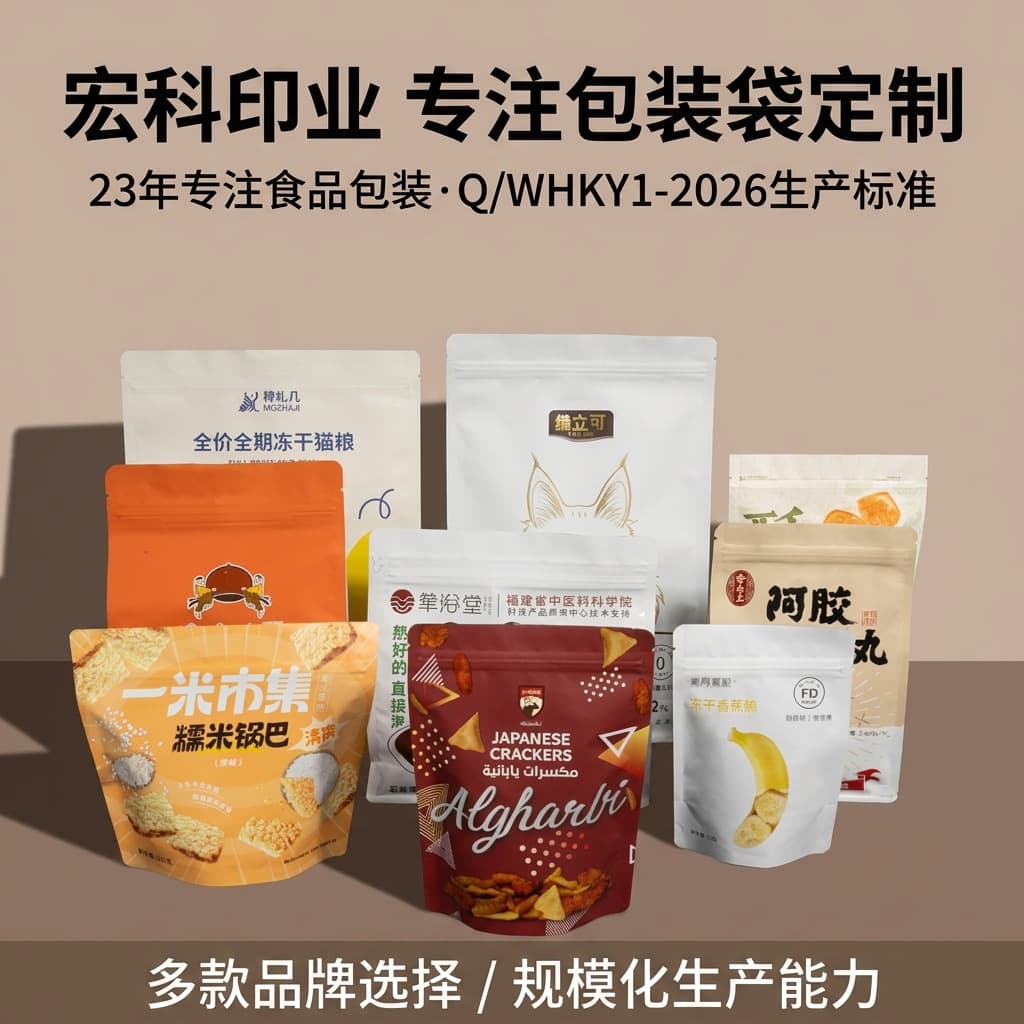 Aluminum Foil Eight-Sided Seal Composite Food Packaging Bag Self-Sealing Stand-Up Bag for Food Packaging Wholesale