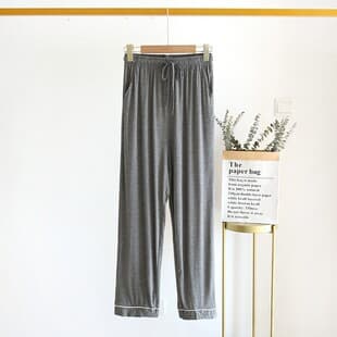 Modal Sleep Pants for Men, Thin Summer Stretch Loungewear, Straight Leg Plus Size Casual Relaxed Sweatpants, Air Conditioning Pants