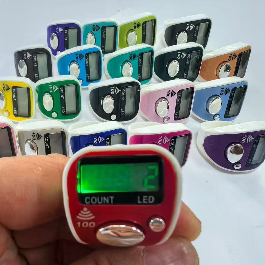 Electronic Counter Portable Ring Counter Tally Counter Voice at Hundreds with Light 8022