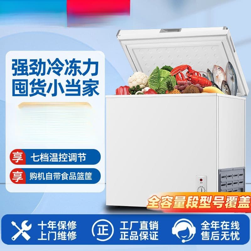 Technology Refrigeration Freezing Ice Cabinet Commercial Home Refrigerator Energy-Saving Large Capacity Horizontal Single Temperature Refrigeration Cabinet Rhombus