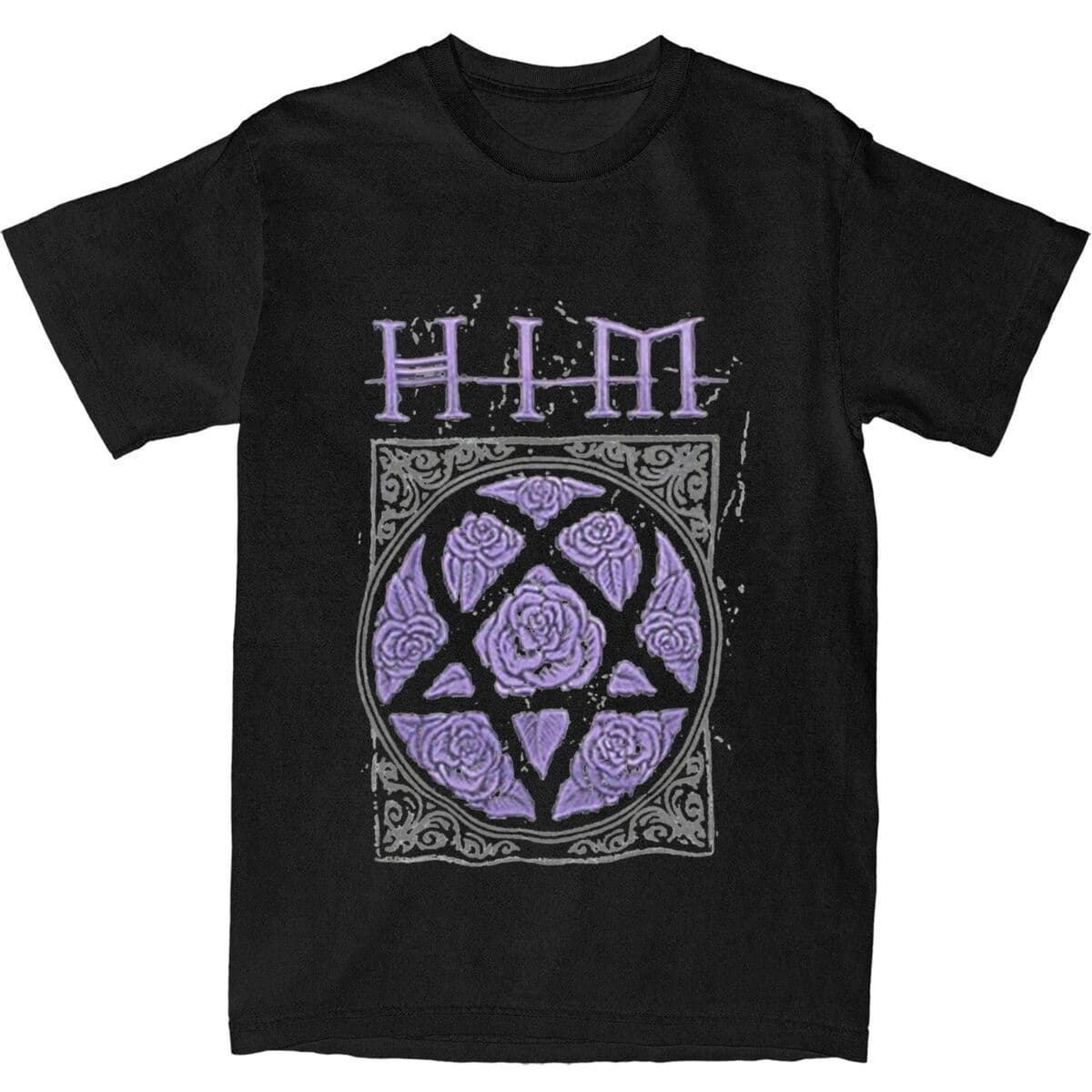 Him Band Ville Valo Heartagram Love Metal T-Shirt Summer Style