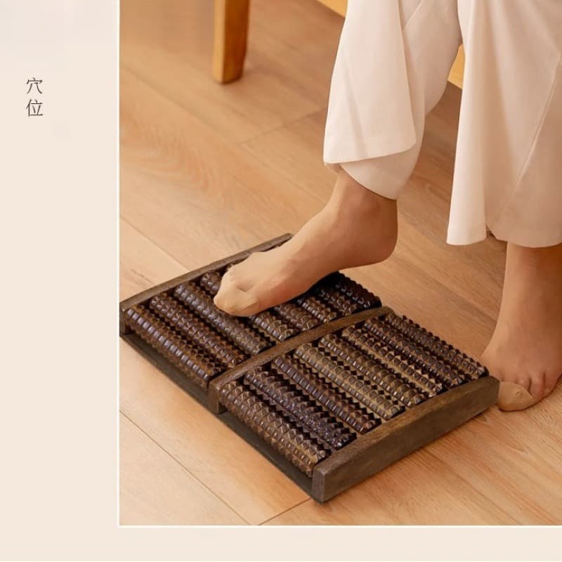 Home Foot Acupressure Roller, Foot Sole Massager, Foot Therapy Massage Roller, Solid Wood Foot Massage Tool