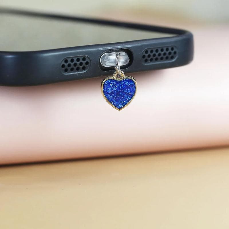 Phone Dust Plug Valentine's Day Gift Heart Pendant Love Accessory Heart-Shaped Phone Charm