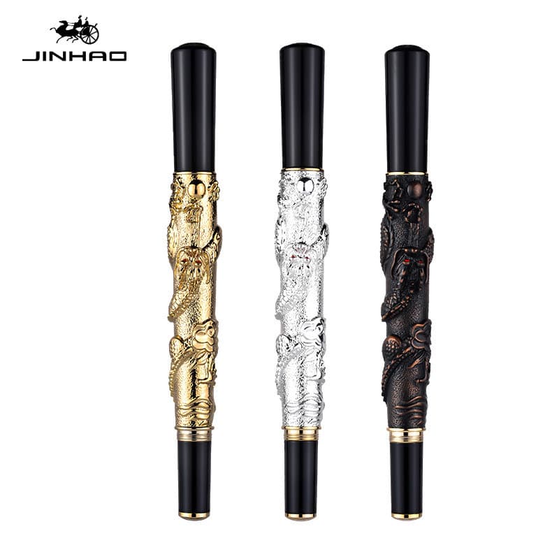 Jinhao Oriental Shenlong boutique iridium gold pen gift pen business writing ink pen signature practice calligraphy hard pen pen