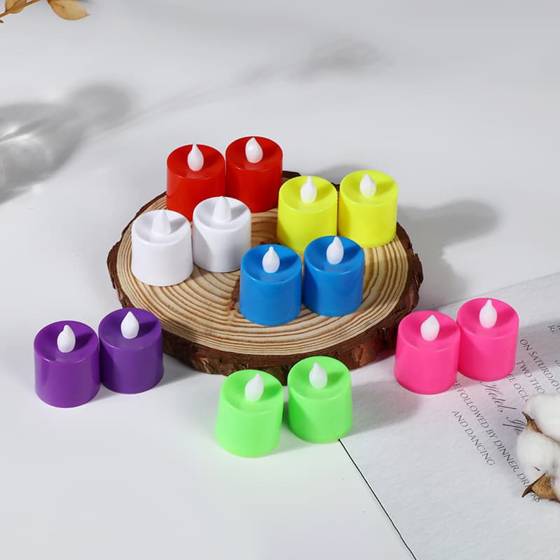 Colorful white core small candles LED electronic candles home festival event atmosphere props wedding romantic ornaments wholesale