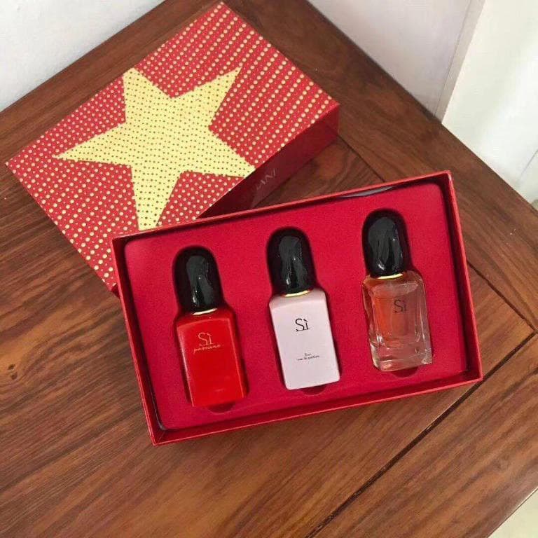 Q-version Perfume Sample Set Three-Piece Set Red Love Black Love White Love Pink Love Light Fragrance Love 7ml