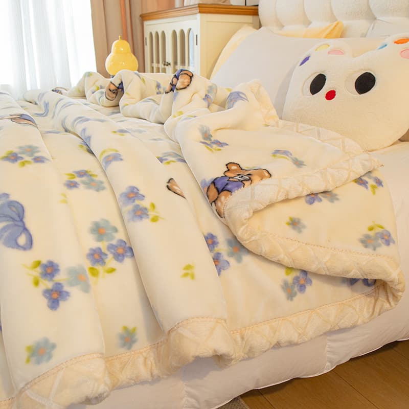 Raschel winter blanket, thick and warm, suitable for office naps, coral fleece sofa covers, and bedding.