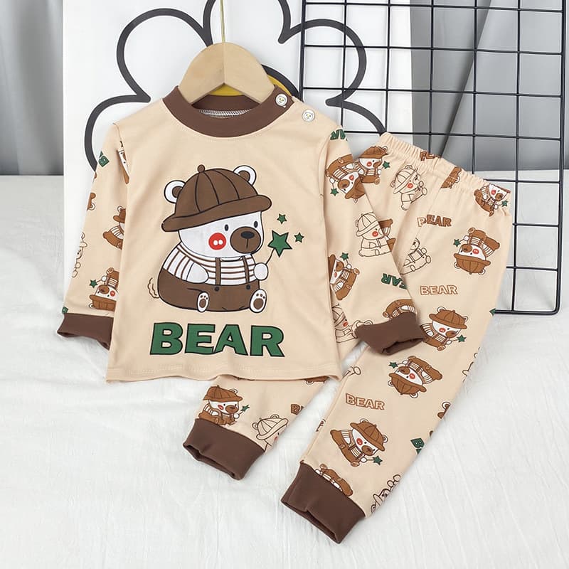 Children's Cotton Underwear Set New Autumn/Winter Pajamas for Boys, Homewear Wholesale