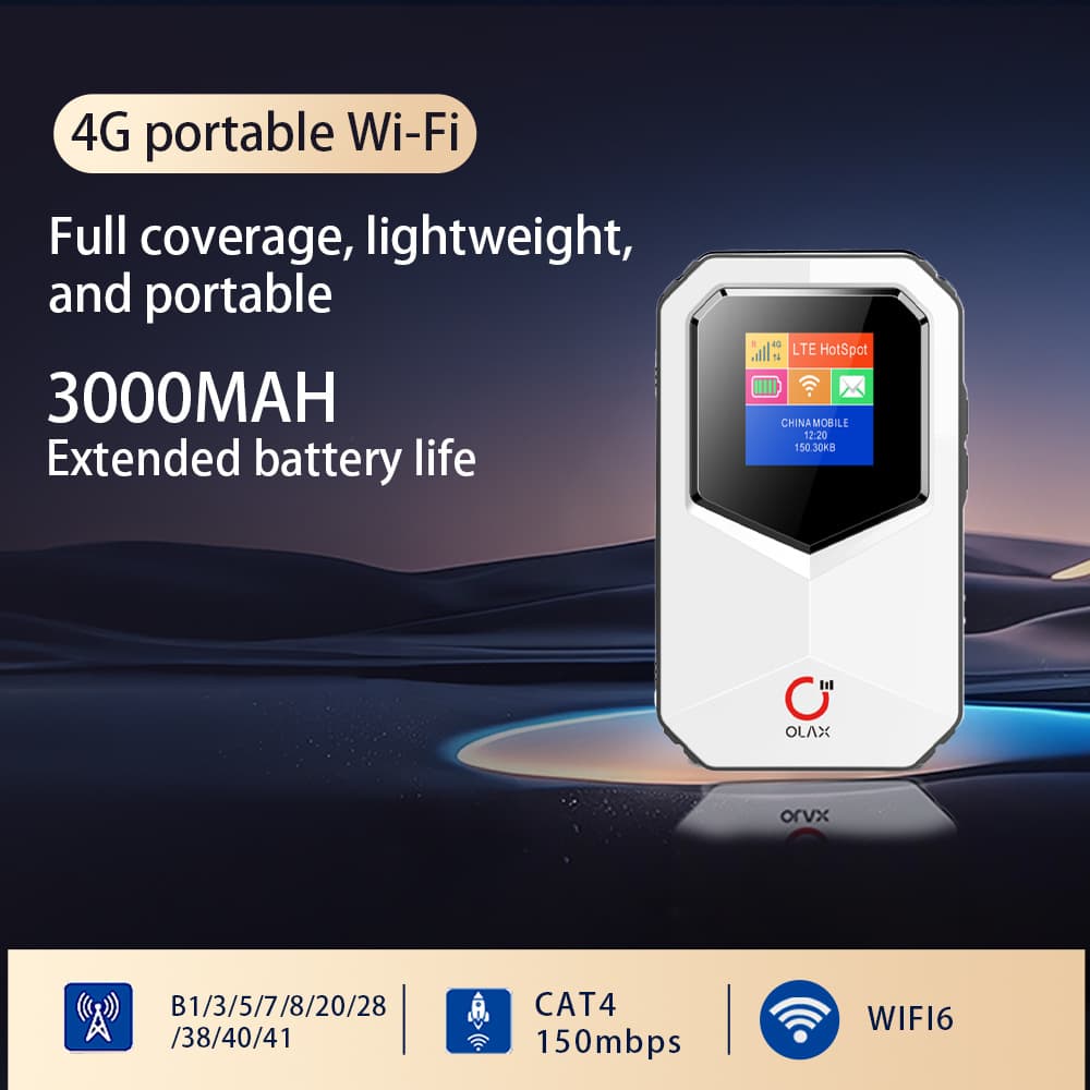 OLAX MT85 LCD Screen 150Mbps Hotspot 3000mAh Wifi Router 4G Modem