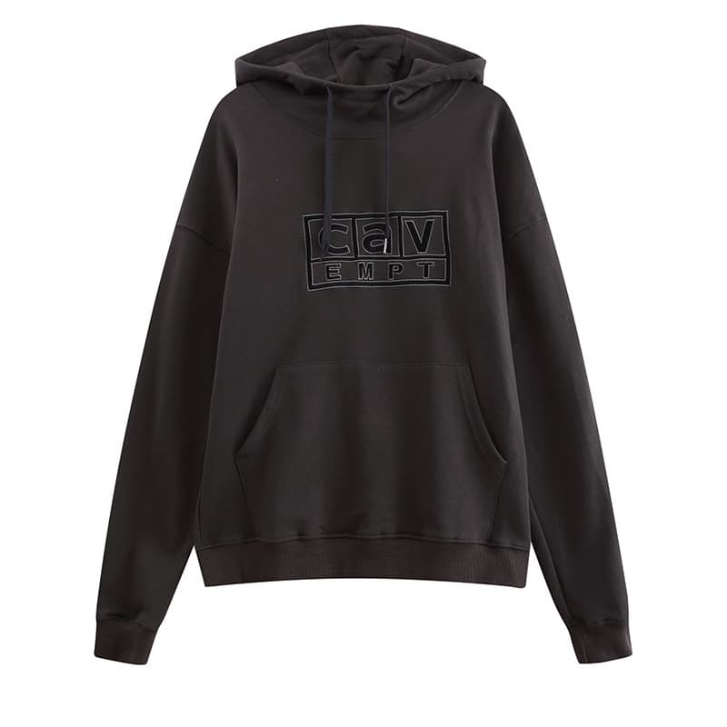 Japanese-style CAVEMPT Embroidered Letter Vintage Washed Distressed C.E Loose Casual Unisex Hoodie
