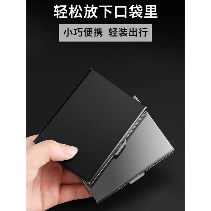 High-end Metal Card Wallet for Men and Women, Stainless Steel Ultra-thin Anti-demagnetization Compact Card Case, Anti-theft Bank Card Sleeve