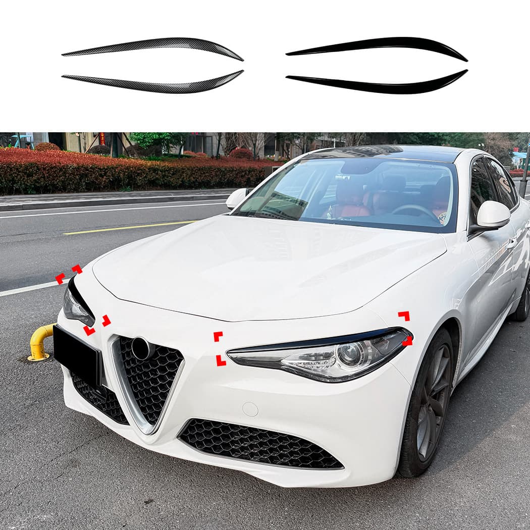 For Alfa Romeo Giulia 2015+ Headlight Eyebrow Decal Exterior Cross-border Modification