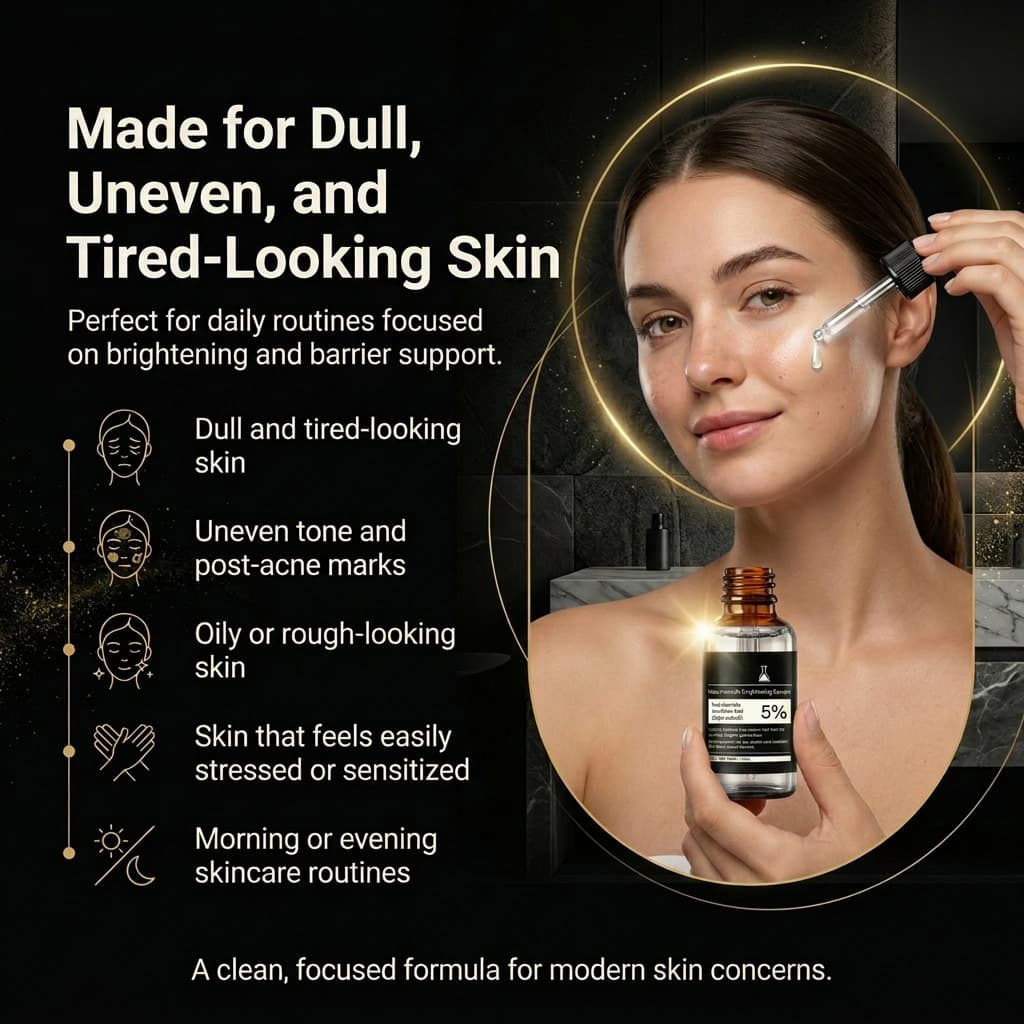 Cross-border 5% Niacinamide Serum Concentrate, Moisturizing Soothing Brightening Skin Tone, Nourishing Gentle Serum