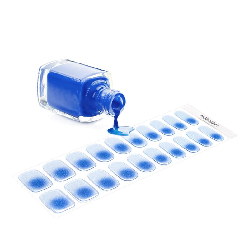 Factory Source Gel Nail Art Stickers Semi-Cured Nail Film Long Oval Nail Tips