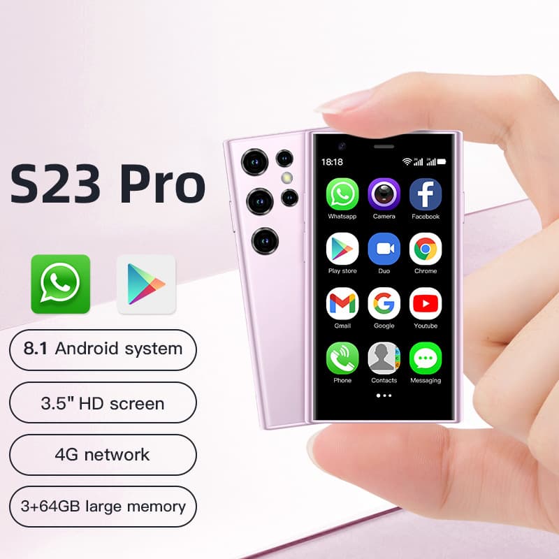 Cross-border S23 Pro Portable Mini Small Phone 3.5-inch 3+64G in Stock Android Foreign Trade Low Price Phone Wholesale