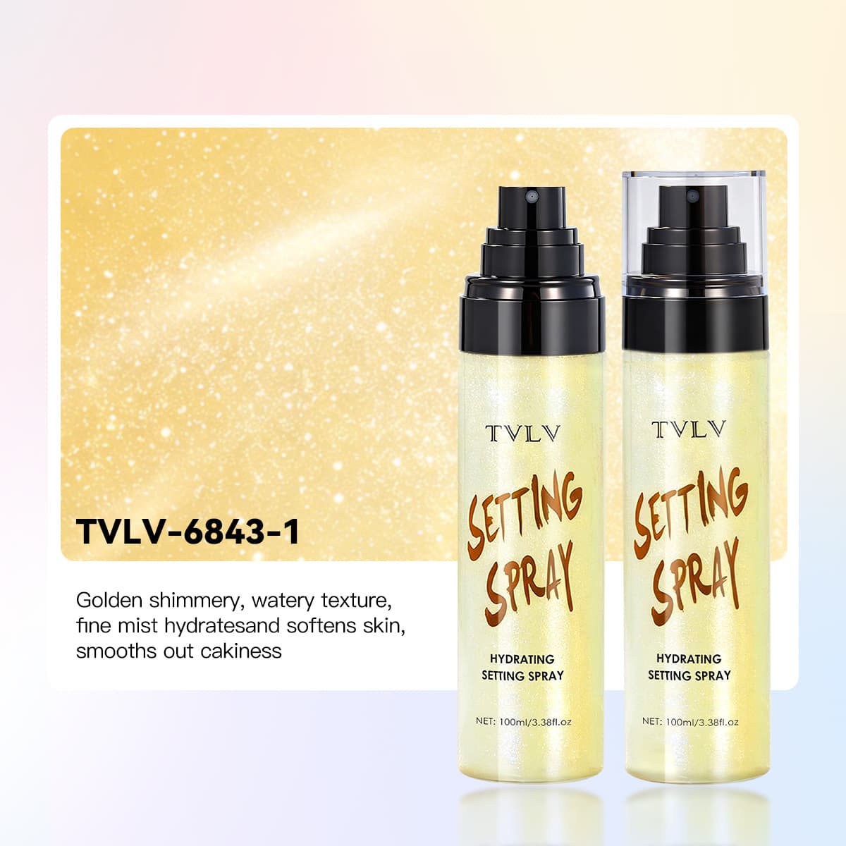 Cross-border TVLV Hydrating Setting Spray - Moisturizing, Lightweight, Fresh, Long-Lasting Makeup, Anti-Smudge Setting Spray