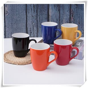 Ceramic Waist Drum Mug Two-Color Glaze Drum Belly Coffee Cup Factory Production Custom High Appearance Spherical Color Mug