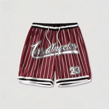 European American men's summer gothic letter stripe print comfortable and breathable drawstring shorts for outdoor leisure
