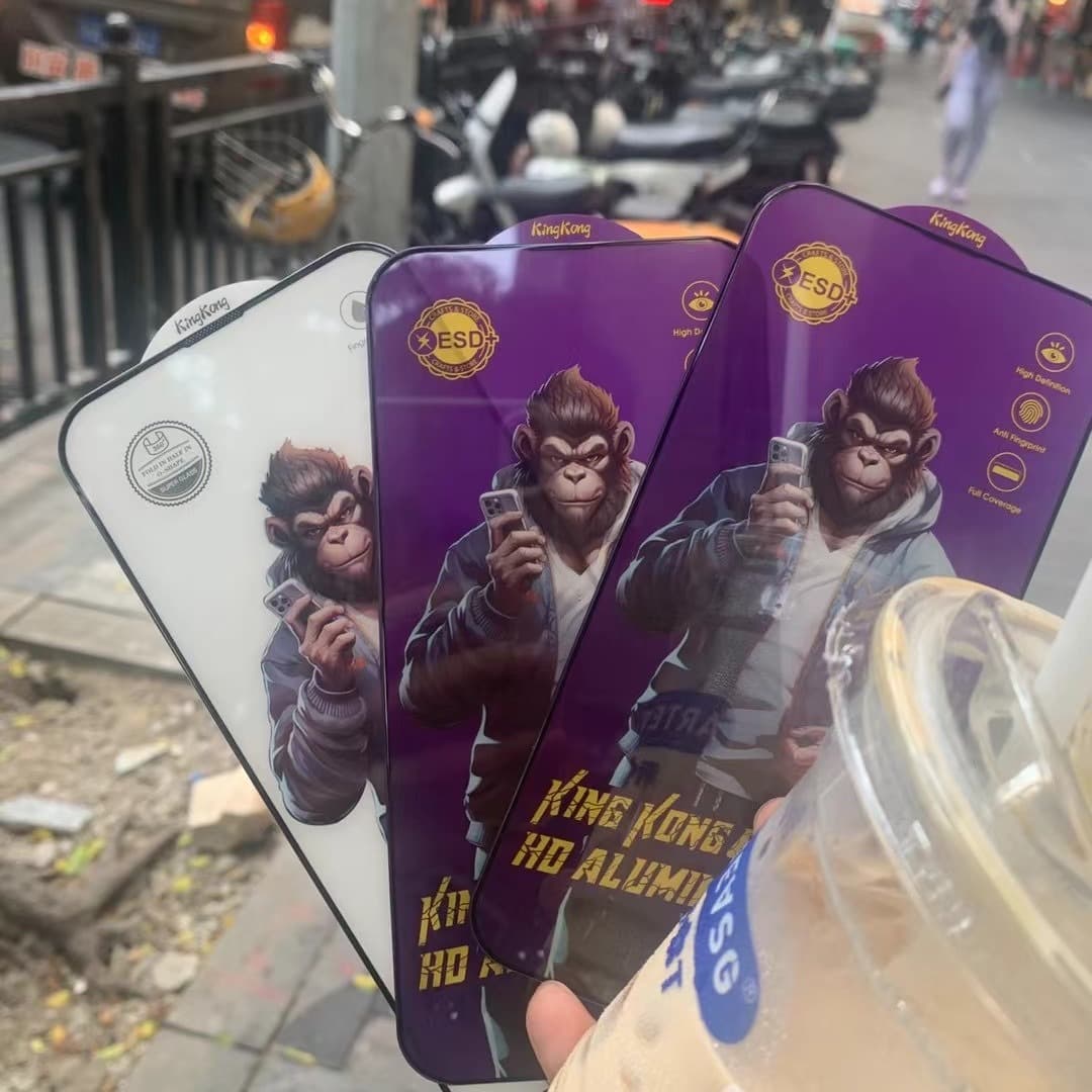 NEW Purple Gorilla 0.4 Large Arc Anti-Static Tempered Glass Film M7 13 Mini, 14 Pro, 15 Screen Protector