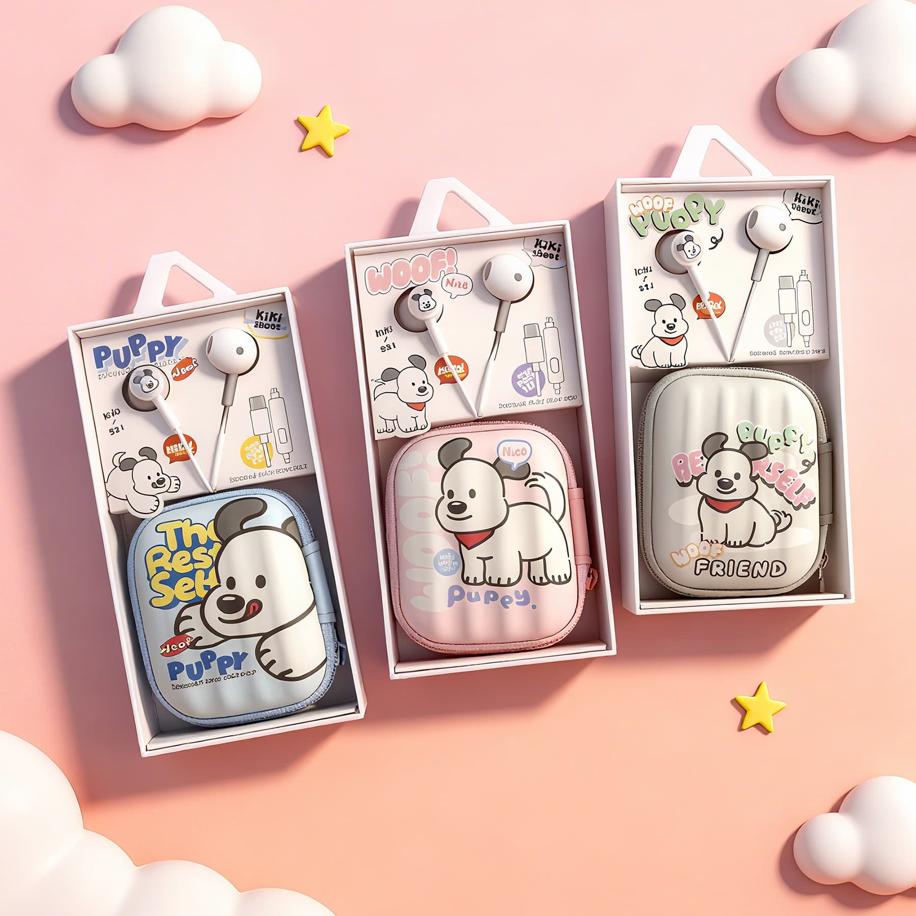 kiki-521 TYPEC wired headphones suitable for Huawei Xiaomi Apple 15/16/17 student cartoon headphones