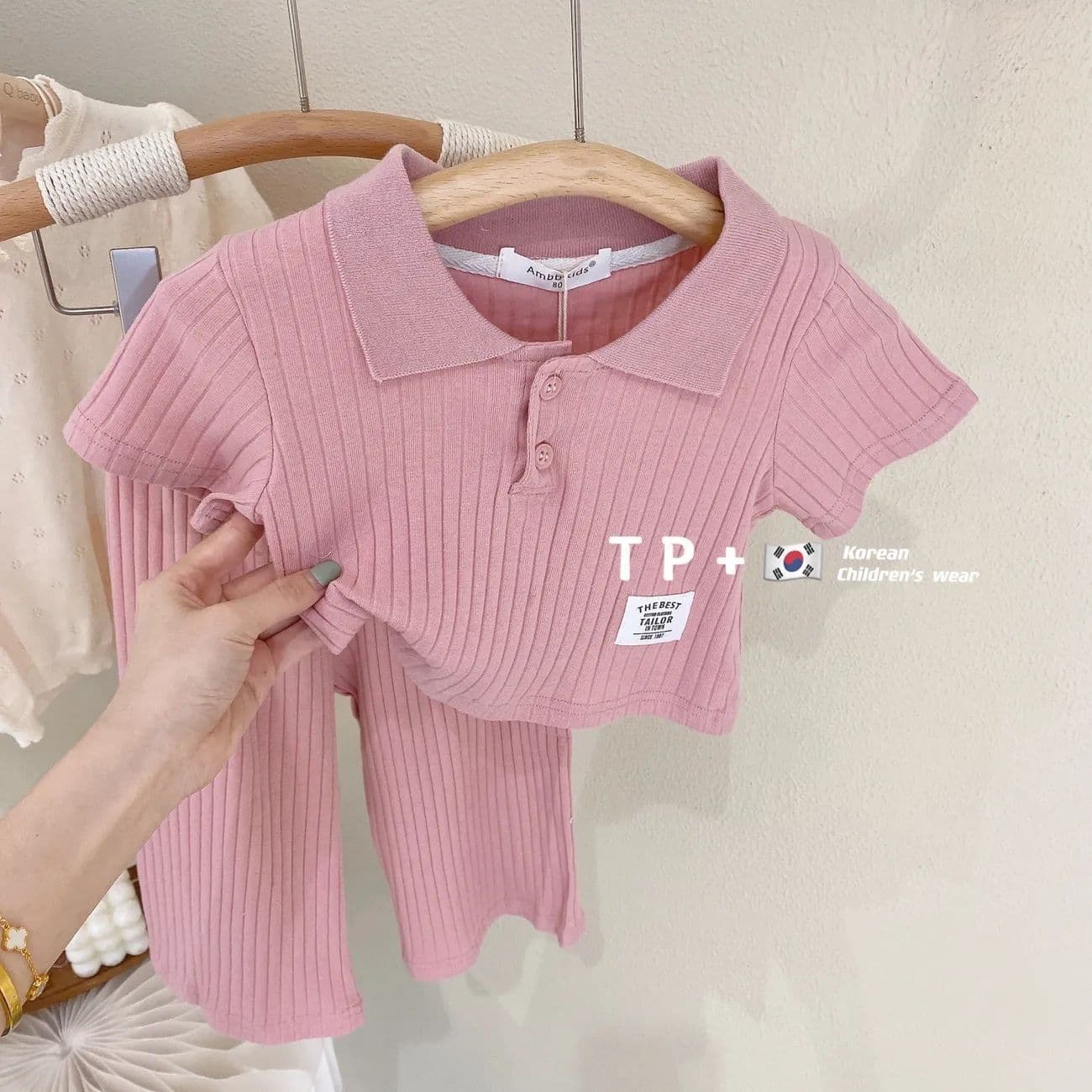 Summer children's Korean style girls' clothing fashion two-piece suit Western style baby summer clothes short-sleeved sports summer clothes
