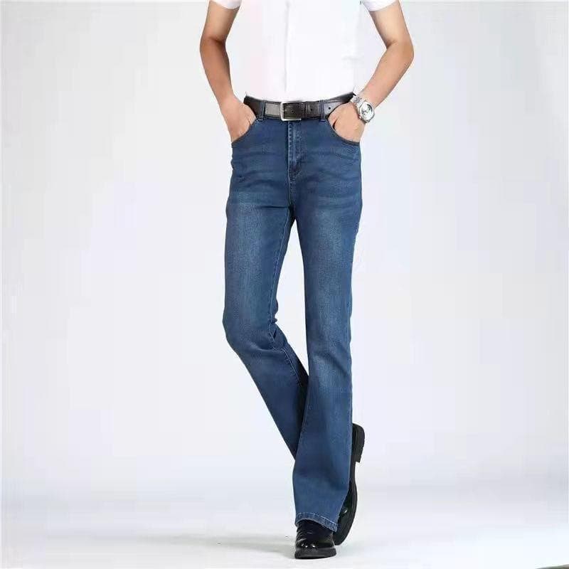 New Spring/Autumn Men's Flared Denim Jeans, Wide-Leg Flared Jeans, Loose Flared Pants Casual Trousers for Men