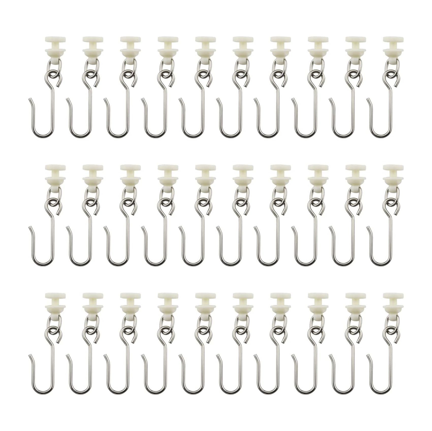 Cross-border Ready-to-Ship Set of Stainless Steel Hooks and Track Silent Wheels for Guide Rails and Track Systems