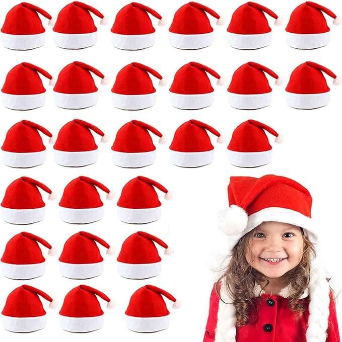 Christmas Hat - Red Non-Woven Fabric Christmas Hat for Kids and Adults, Christmas Decoration Hat, Factory Wholesale