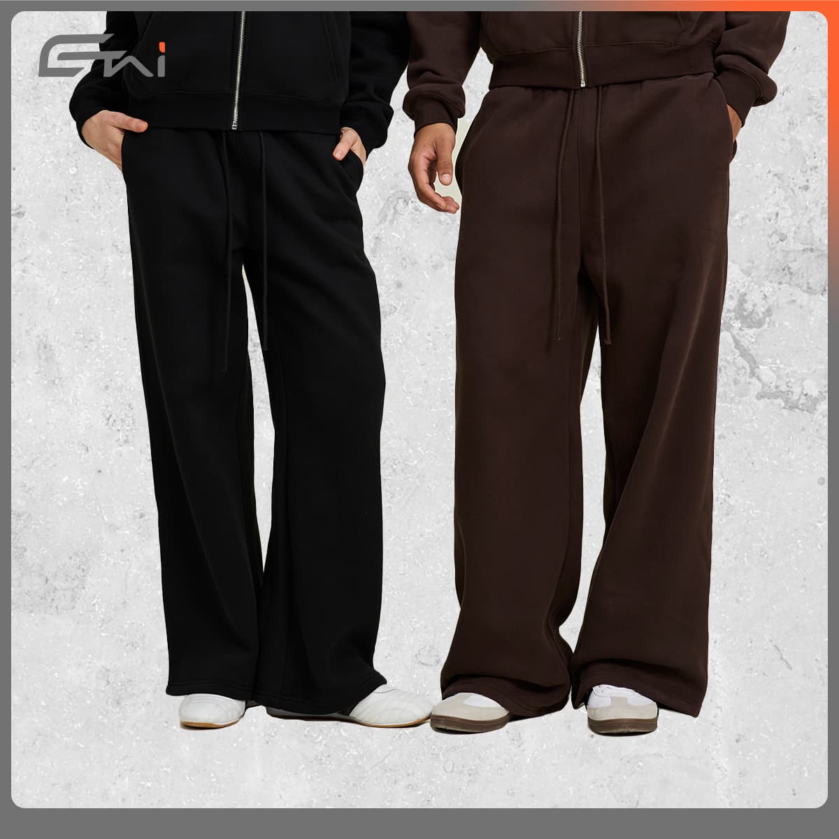 ETAI Men's Clothing | Loose Heavyweight Wide-Leg Sweatpants Men's Streetwear Autumn Casual Pants