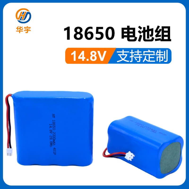 Huayu 18650 Battery Pack 14.8V with Protection Board and Leads, Korea KC Certified 16.8V Rechargeable Lithium Battery