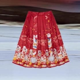 Children's Fleece-Lined Mamian Skirt Set, Ming Dynasty Style Hanfu, Winter Ethnic Flare, Embroidered School Uniform for Chinese New Year, New Arrival