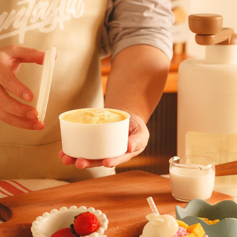 Hand-Cranked Shaved Ice Machine, Milkshake & Smoothie Maker, Manual Ice Crusher, Commercial & Home Use, Shaved Ice & Slushie Maker