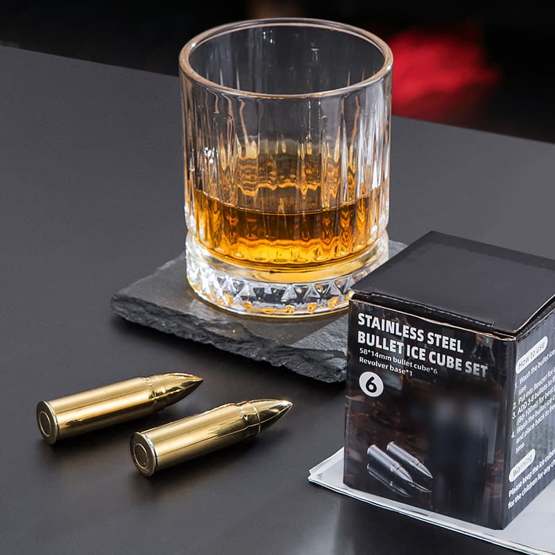 304 Stainless Steel Bullet Ice Cubes Creative Whiskey Ice Pellets Metal Quick Freeze Bullet Ice Stones