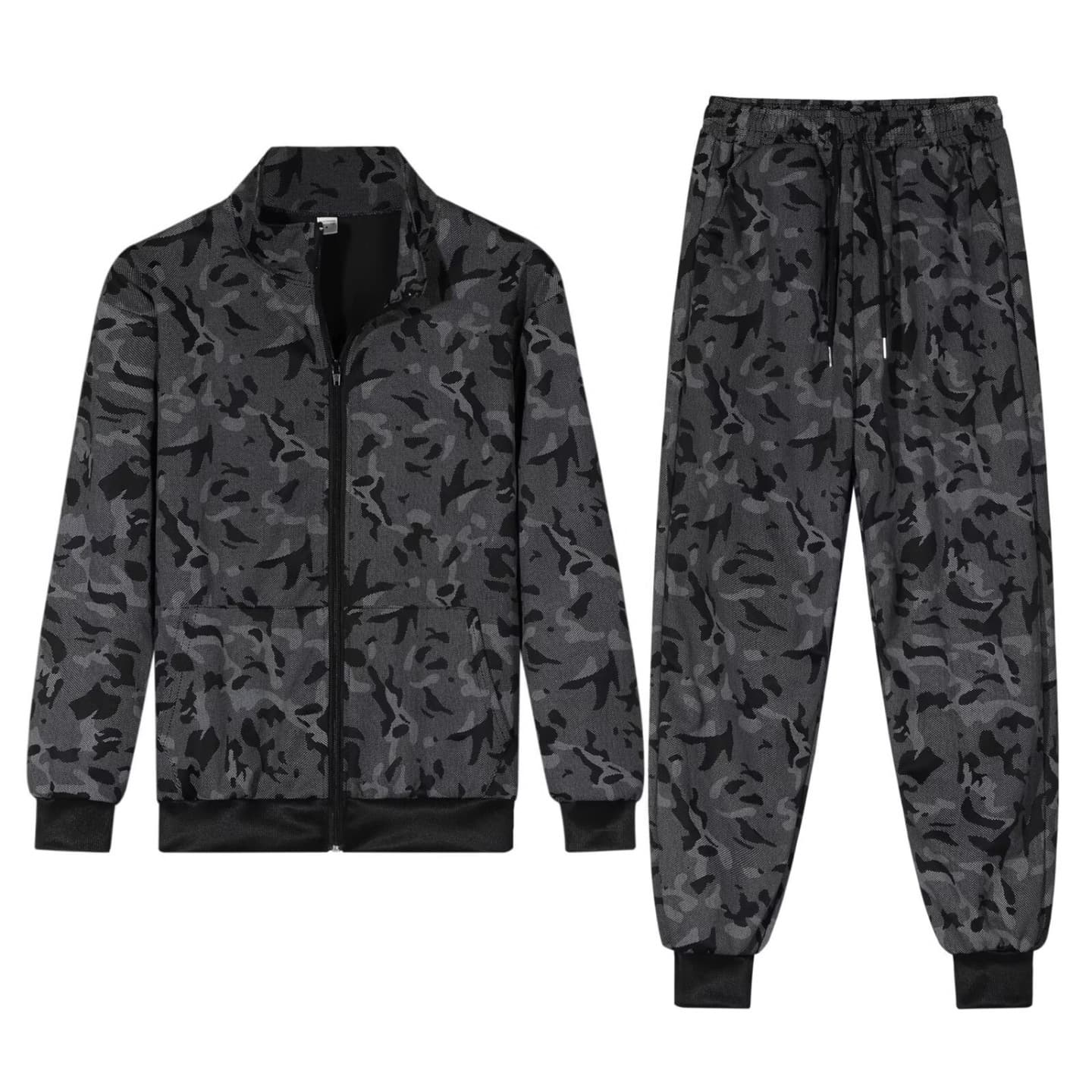 2025 overalls loose men's casual pants leggings camouflage sports suit two-piece cross-border foreign trade trousers