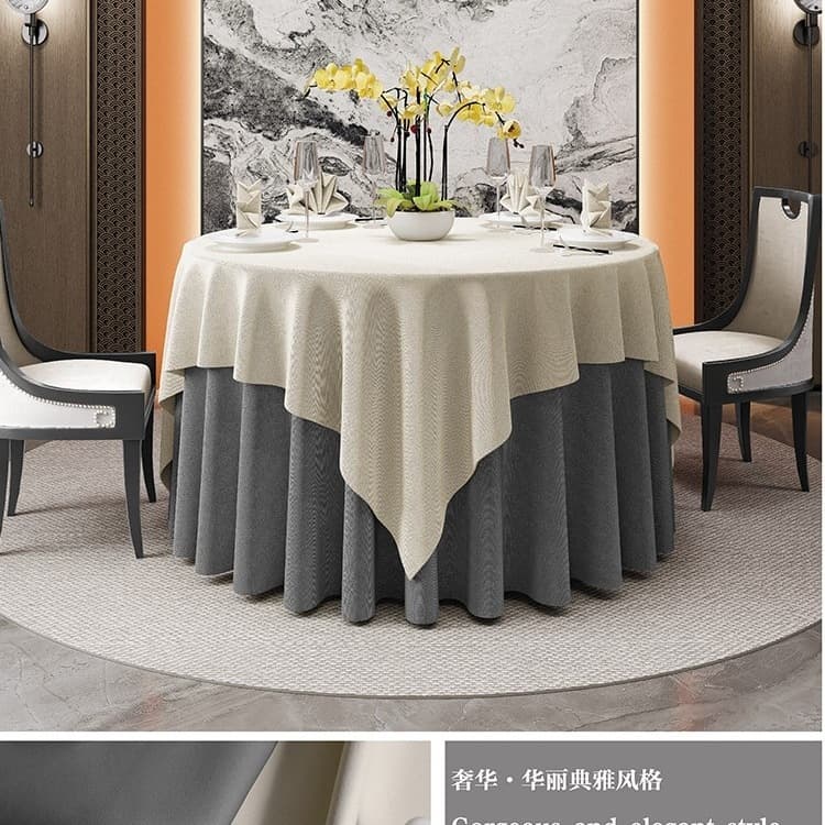 Hotel Tablecloth Thickened Large Round Tablecloth Round Table Cloth Restaurant Dining Room Home Round Dining Table Cloth Fabric C&