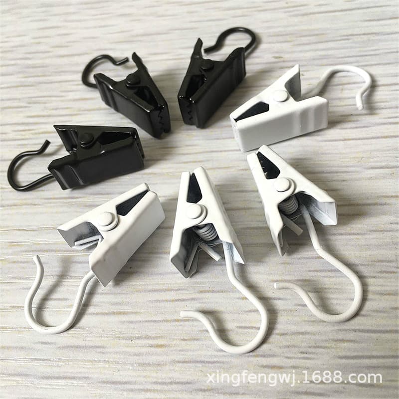 Curtain clip hooks, painted clip buckles, heavy-duty shower curtain clips with enhanced thickness, durable stainless steel