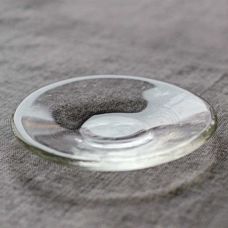 Hammered Pattern Thickened Handmade Glass Tea Tray Small Cup Saucer Simple Japanese Style Coaster Heat Insulation Pad Tea Ceremony Kung Fu Tea Set