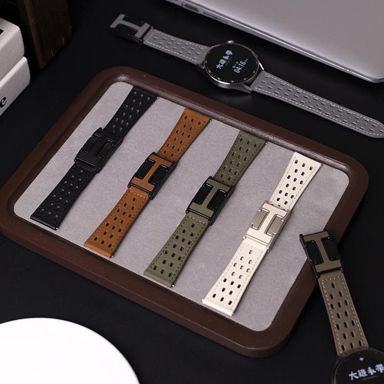 Replacement Wristband for Huawei FIT3, 2 Watch, Watch4, Summer GT4, Breathable 3 Pro, Breathable Leather Magnetic Clasp