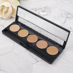 No-Logo Five-Color Concealer Palette, Long-Wear Concealer Primer, Matte Concealer Cream Palette for Cross-Border Cosmetics
