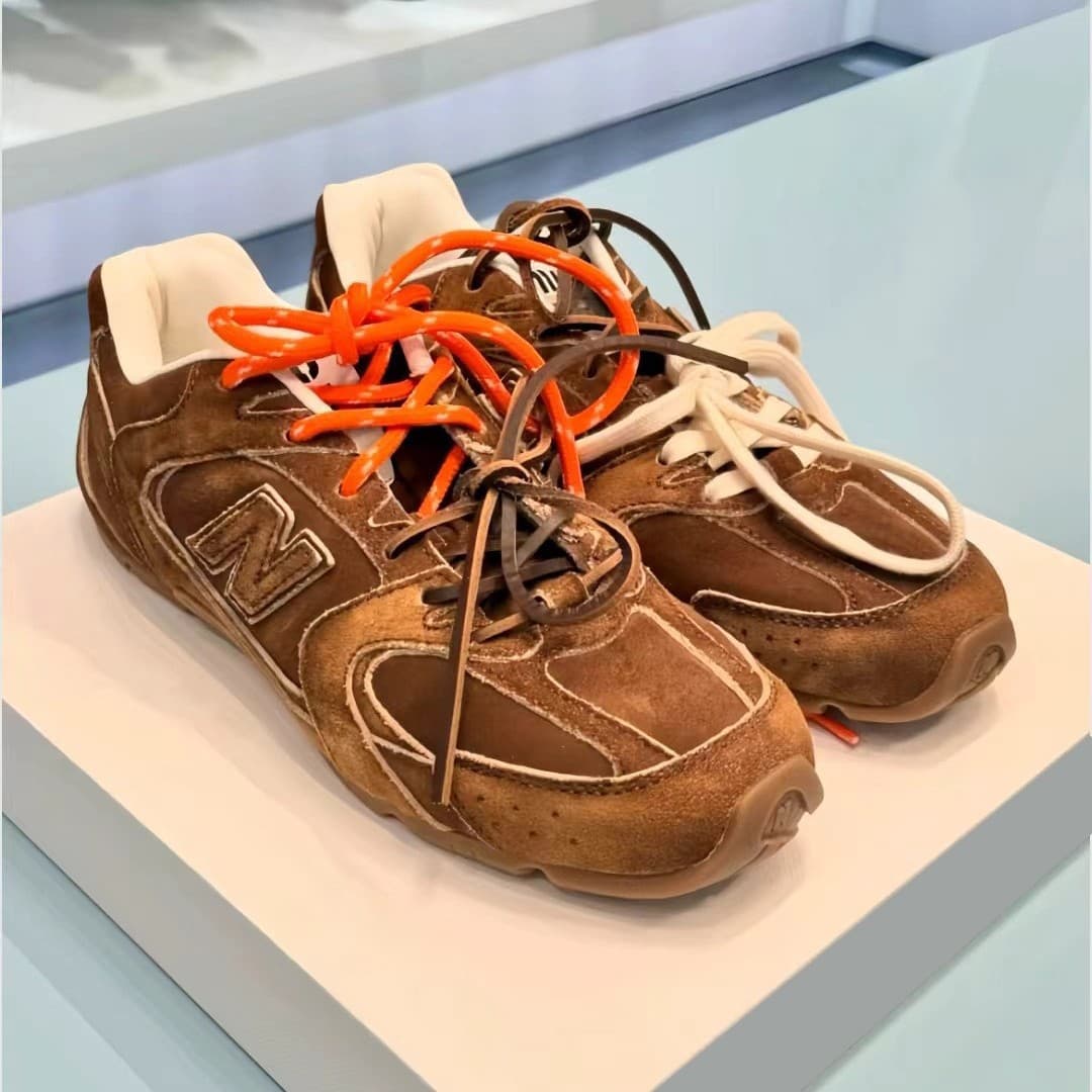 Korean MIU Collaboration 530 German Training Shoes Women Genuine Leather Retro Lace-Up Breathable Casual Couple Sports Agassi Shoes Japanese Style