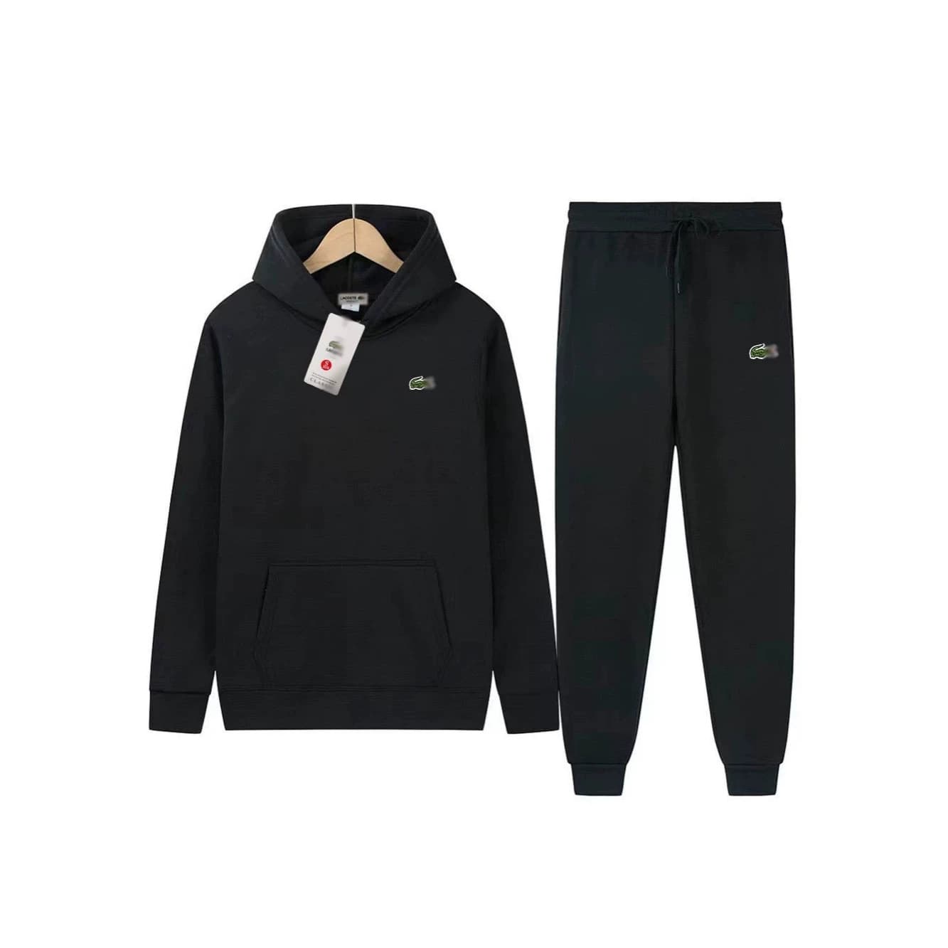 Cross-border Plus Size Spring Autumn Embroidered Little Fish Pullover Hoodie Loose Men Women Pants Little Fish Hoodie Set