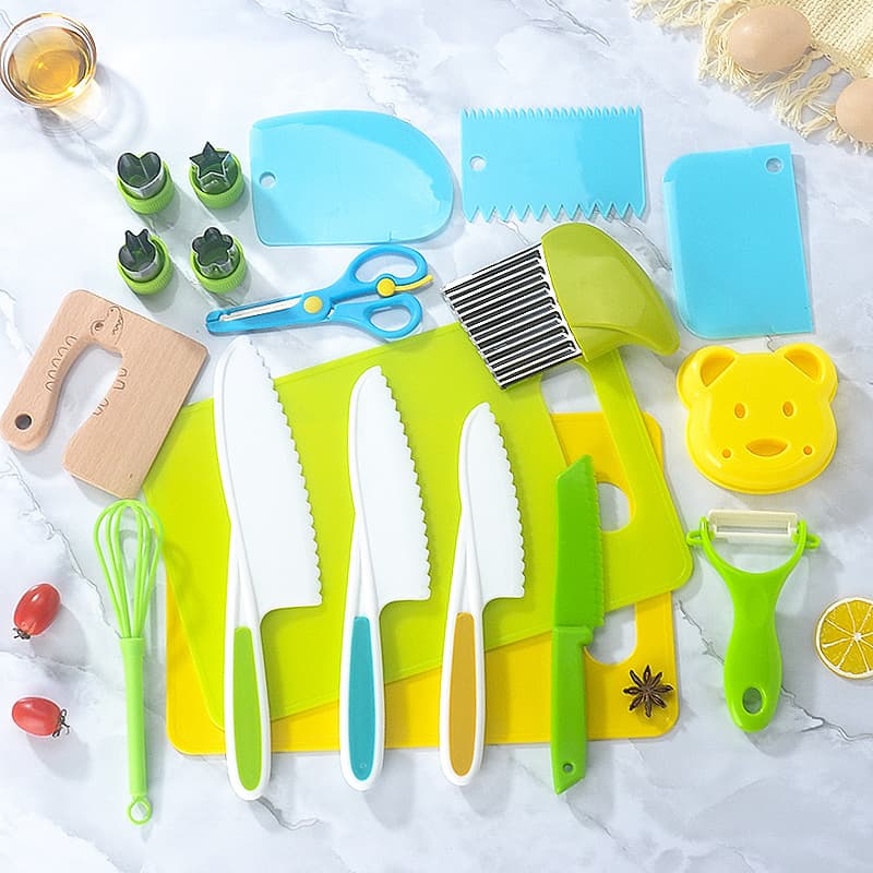 Children's Plastic Knife Fruit Knife Set Kindergarten Early Education Safe Cutting Toy Cutlery Set