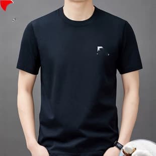 Men's Short Sleeve T-Shirt Summer New Quality Business Casual 2025 Round Neck Men's Clothing
