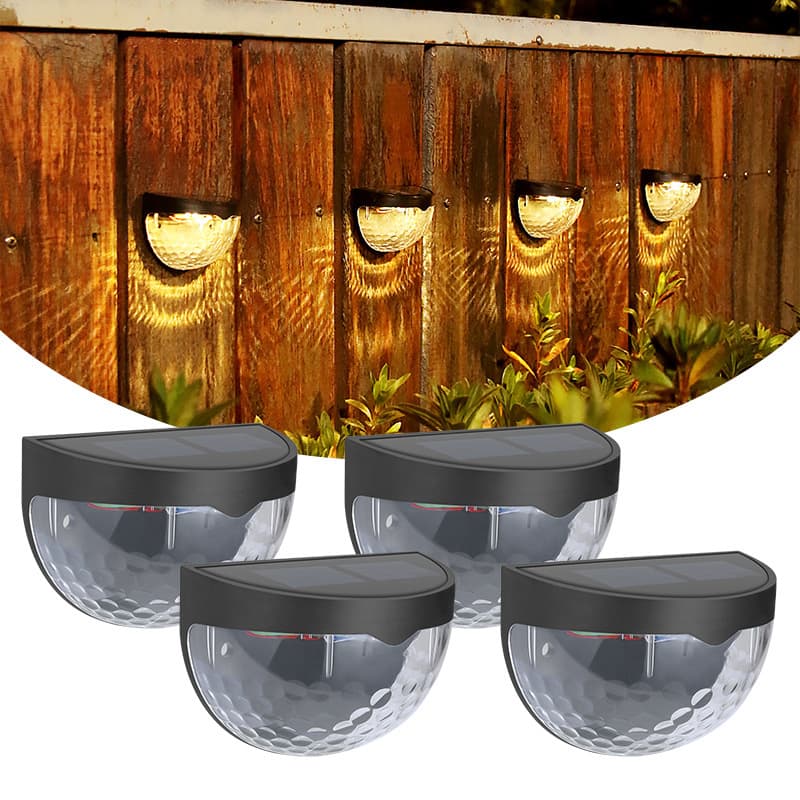 Cross-border Solar Semi-circle Wall Light Outdoor Courtyard Decorative Light Waterproof Villa Garden Fence Shadow Lamp