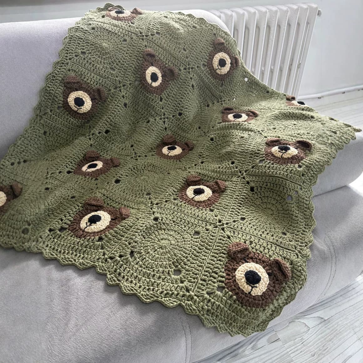 Teddy Bear Baby Gift Baby Blanket Baby Scarf Blanket Crochet Animal Baby Cotton Toddler Blanket