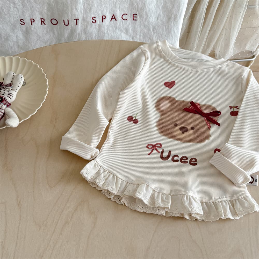 Tian Xiaosi Girls Long Sleeve T-Shirt Spring Autumn New Girls Cotton Inner Layering Top Children's Autumn Baby Top