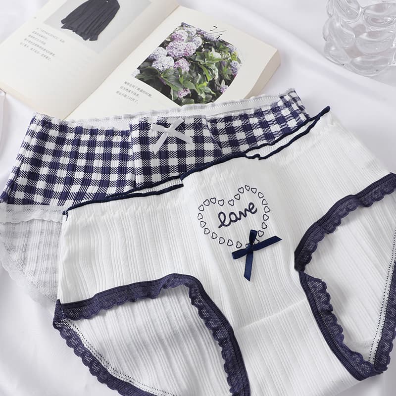 Cute Printed Bowknot Panties for Girls, Pure Cotton, Student Girls, High School Students, Japanese-Style Cartoon Panties Sj