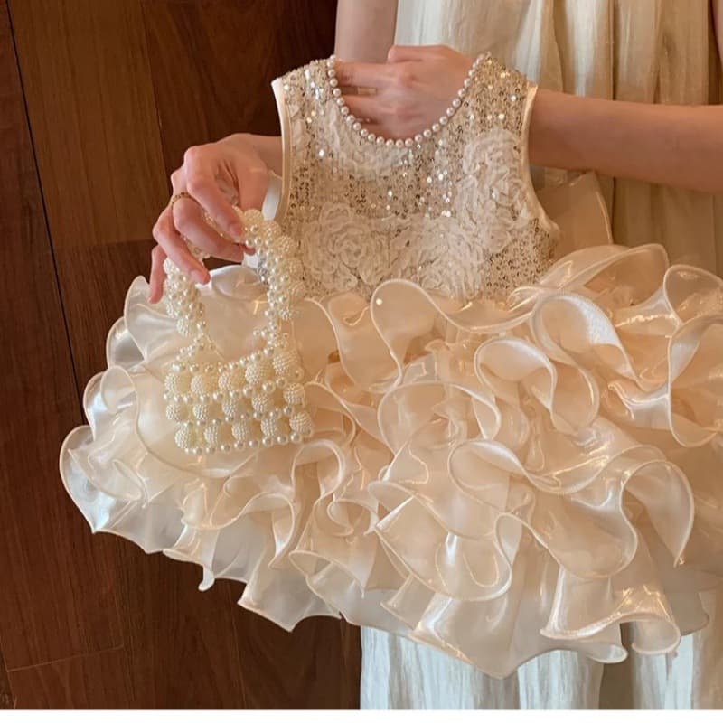 Trending Girls Princess Dress 2025 New Summer Performance Gown Toddler Stylish Dress Baby Birthday