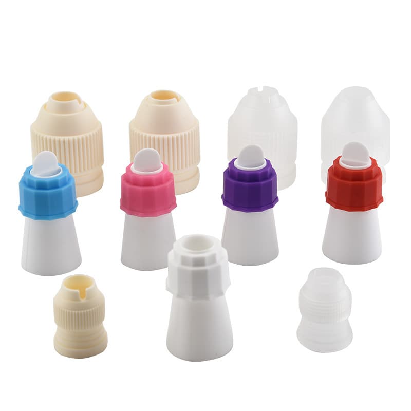 Plastic Piping Nozzle Adapter, Piping Bag Cake Decorating Tool, Large Medium Small Pointed Replacement Adapter